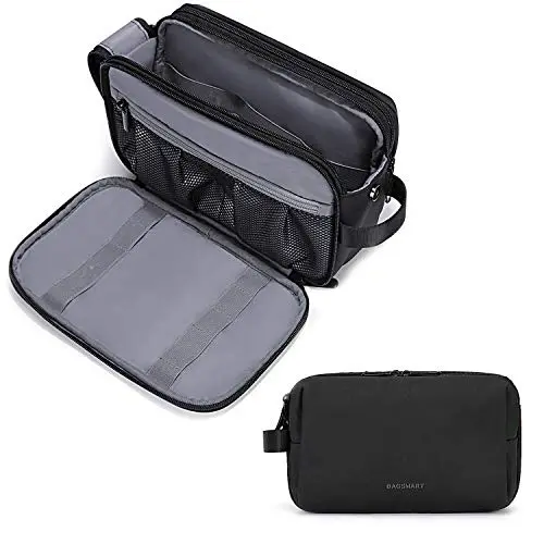 BAGSMART black medium toiletry bag with multiple compartments