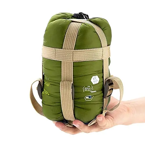 ECOOPRO waterproof sleeping bag in olive green color