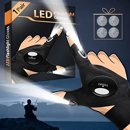 HANPURE LED flashlight gloves for hands-free lighting