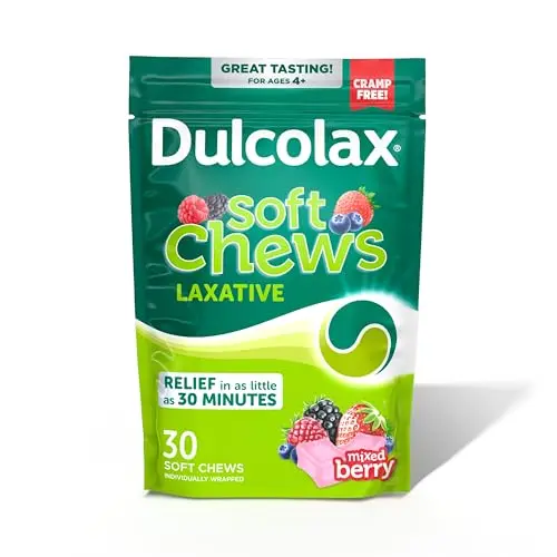 Dulcolax saline laxative soft chews in mixed berry flavor