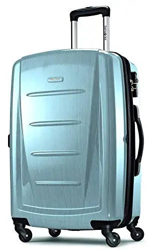 Samsonite Winfield 2 hardside expandable luggage in ice blue with unified brushed pattern