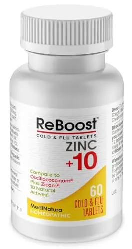 MediNatura ReBoost Zinc +10 MAX cold and flu relief tablets