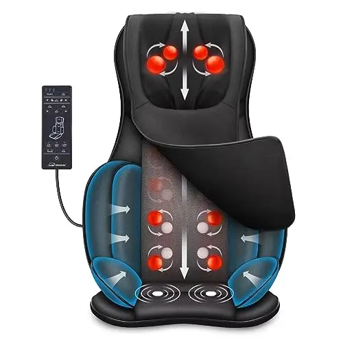 Snailax full body massage chair pad with adjustable compression and heat