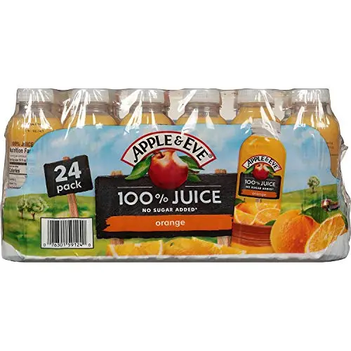 Apple & Eve 100% Orange Juice bottles