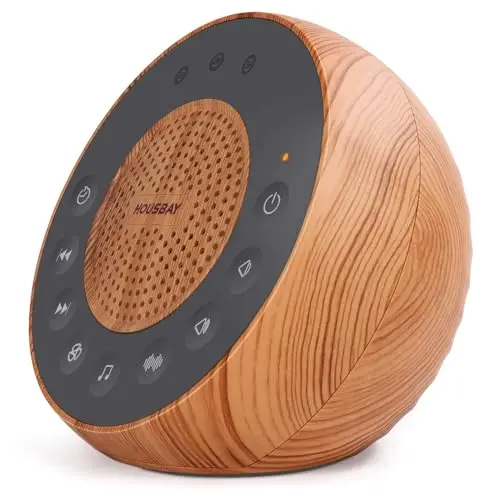 Housbay wood grain white noise machine with 31 sounds