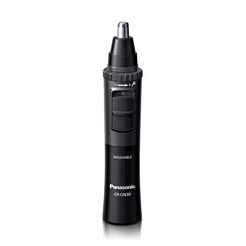 Panasonic hypoallergenic ear and nose hair trimmer with vortex cleaning