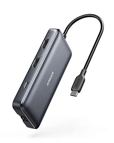 Anker 8-in-1 USB C hub with dual HDMI and Ethernet