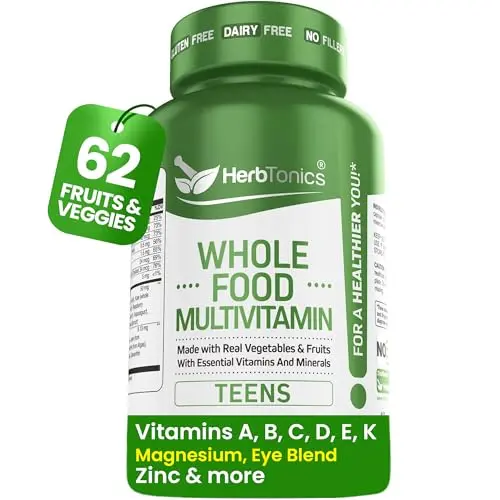 Herbtonics whole food teen vitamins with 62 superfoods