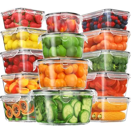 KITHELP assorted plastic food storage containers in various sizes