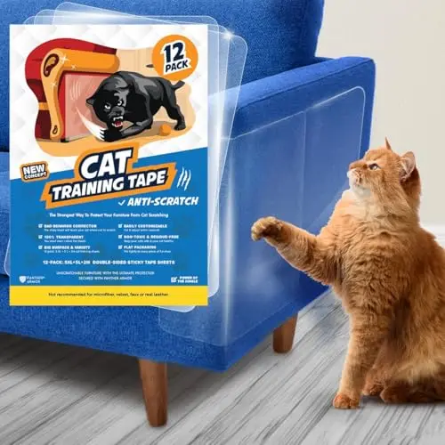 Panther Armor clear cat scratch protector tape on furniture