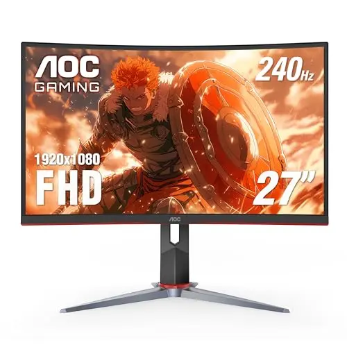 AOC 27-inch curved gaming monitor with 240Hz refresh rate