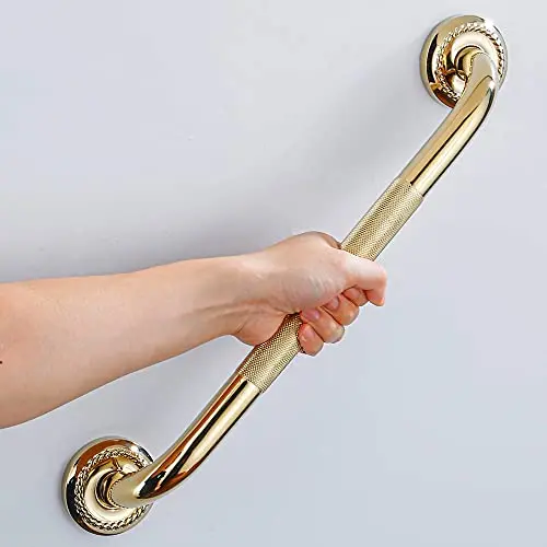 IMPEU polished brass textured grab bar