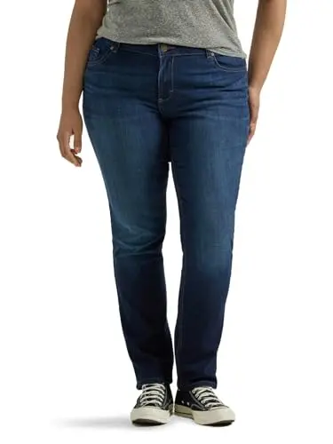 Lee Legendary mid rise straight leg jeans for petite women with classic detailing
