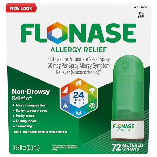Flonase nasal spray for pollen allergy congestion relief