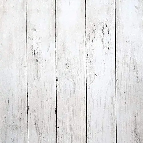 CiCiwind white wood vintage peel and stick wallpaper