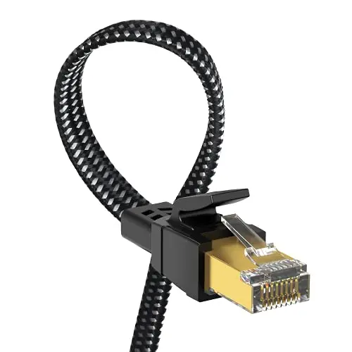 Orbram 50ft Cat8 Ethernet cable with braided design