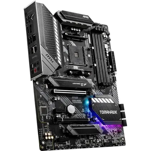 MSI MAG B550 TOMAHAWK gaming motherboard with heatsinks