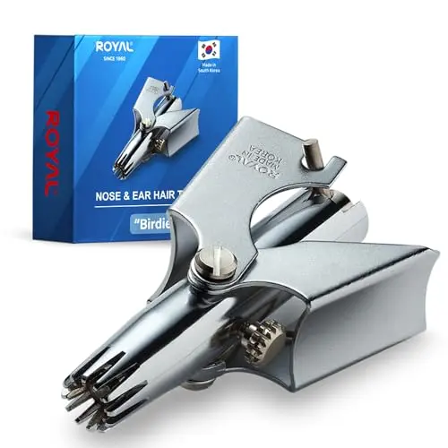 ROYAL manual nose hair trimmer with twelve dual-edged blades