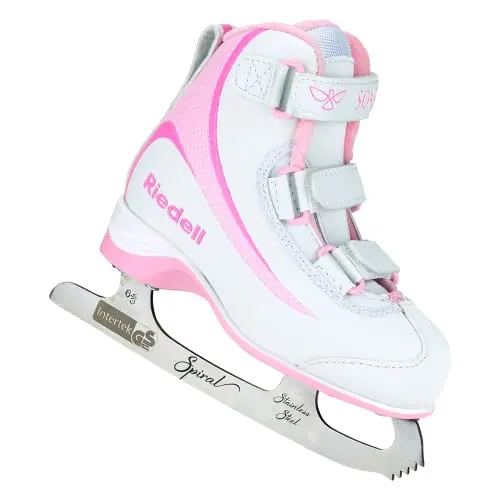 Riedell Soar Junior kids ice skates in pink