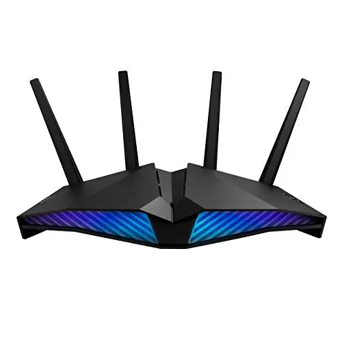 ASUS RT-AX82U dual-band WiFi 6 gaming router with RGB lighting