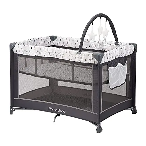 Pamo Babe basic playard with padded mat and toy bar