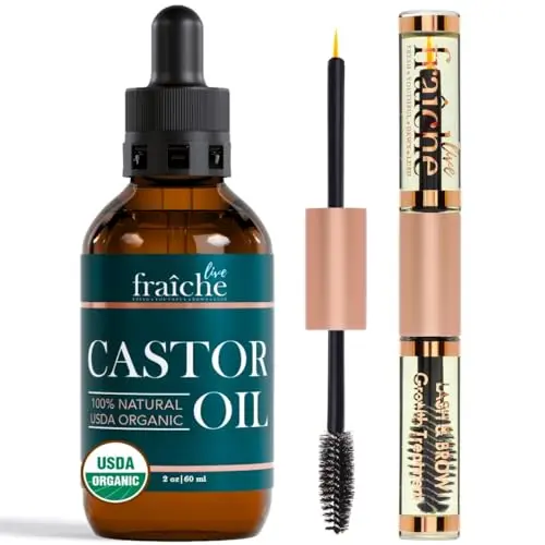 Live Fraiche Organic Castor Oil with mascara tube applicator