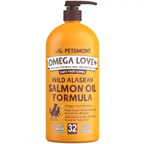Petsmont Omega Love+ Wild Alaskan Salmon Oil for cats and dogs