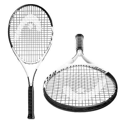 HEAD Geo Speed tennis racket in black and white