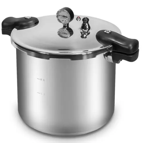 Barton induction-compatible pressure canner in polished aluminum