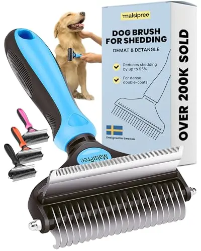 MalsiPree 2-in-1 dog grooming brush for German Shepherds