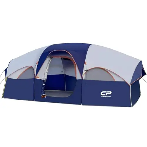 CAMPROS 8 person waterproof family camping tent with room divider