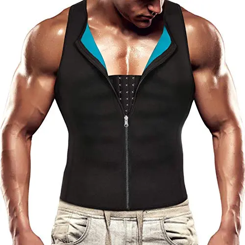 NonEcho men's waist trainer vest with zipper closure