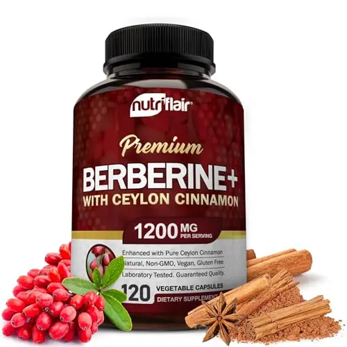 NUTRIFLAIR berberine HCL with ceylon cinnamon capsules