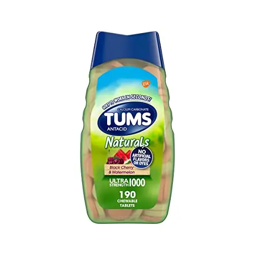 TUMS Naturals ultra strength antacid chews for heartburn relief