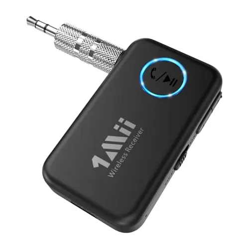 1Mii Bluetooth 5.3 aux adapter with physical buttons