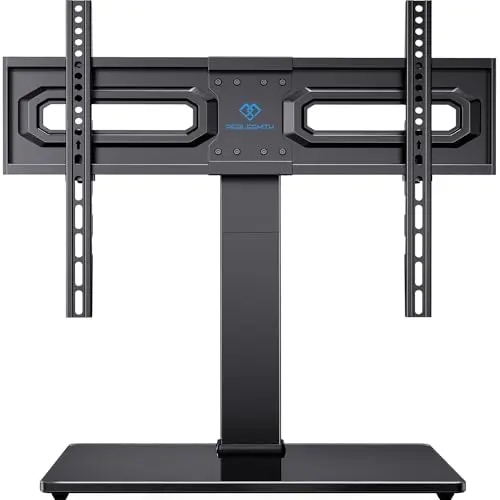 PERLESMITH swivel TV stand with wide viewing angle