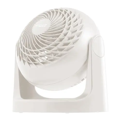 IRIS white desk fan with 360° tilt