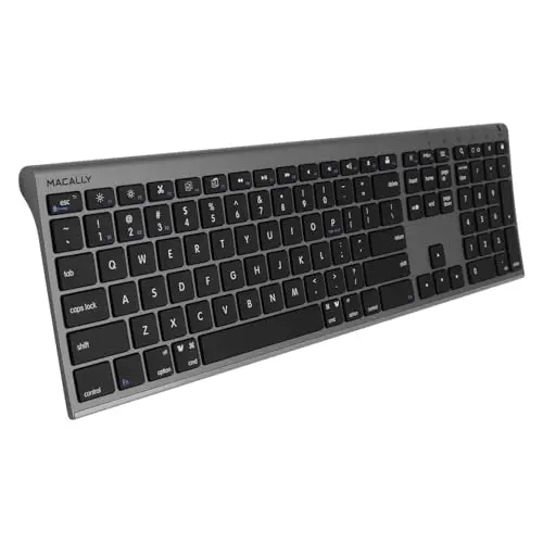 Macally wireless Bluetooth keyboard for Mac in space gray