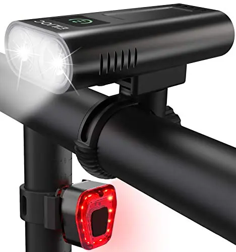 EILIOC high-capacity bike light mounted on handlebar