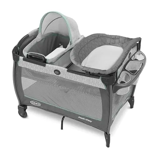 Graco Close2Baby pack and play with bassinet and storage organizer