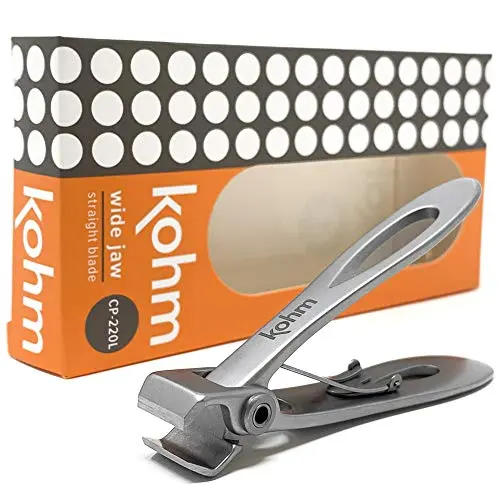 KOHM professional toenail clippers for thick nails with straight blade