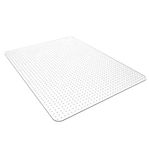 HOMEK large transparent chair mat on low pile carpet