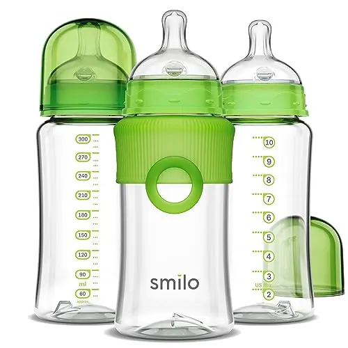 Smilo baby bottle set with anti-colic vent system