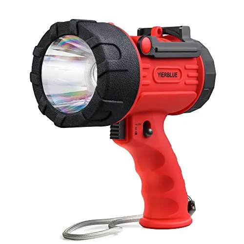 YIERBLUE compact rechargeable spotlight with red light filter