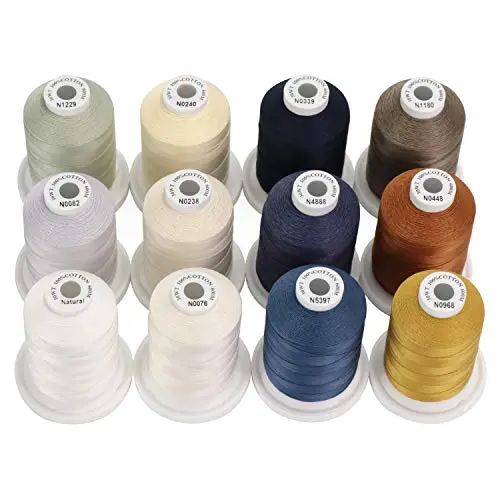 New brothread mercerized cotton thread in neutral and jean colors