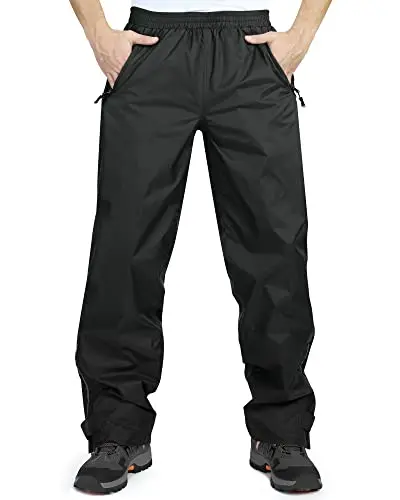 33,000ft waterproof rain over pants for outdoor activities
