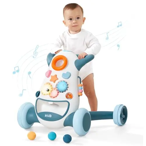 KÜB Montessori baby walker with triangular stable structure and non-slip wheels