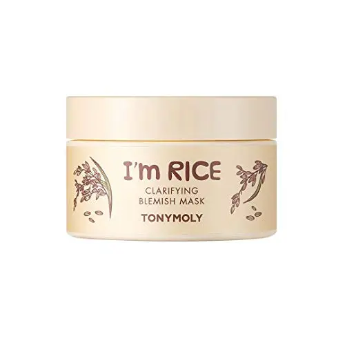 TONYMOLY I'm Rice Clarifying Blemish Clay Mask in jar