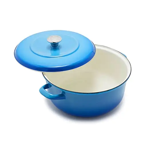 Merten & Storck Caribbean blue enameled iron Dutch oven