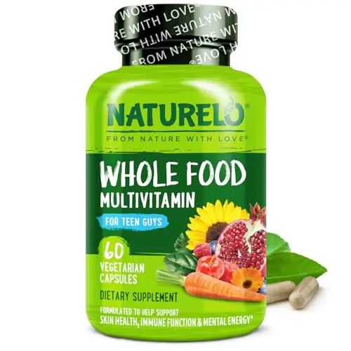 NATURELO whole food multivitamin capsules for teenage boys